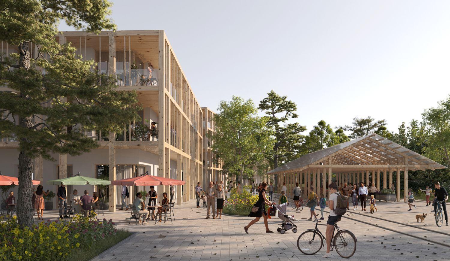 Perspective du futur centre bourg de Chevry